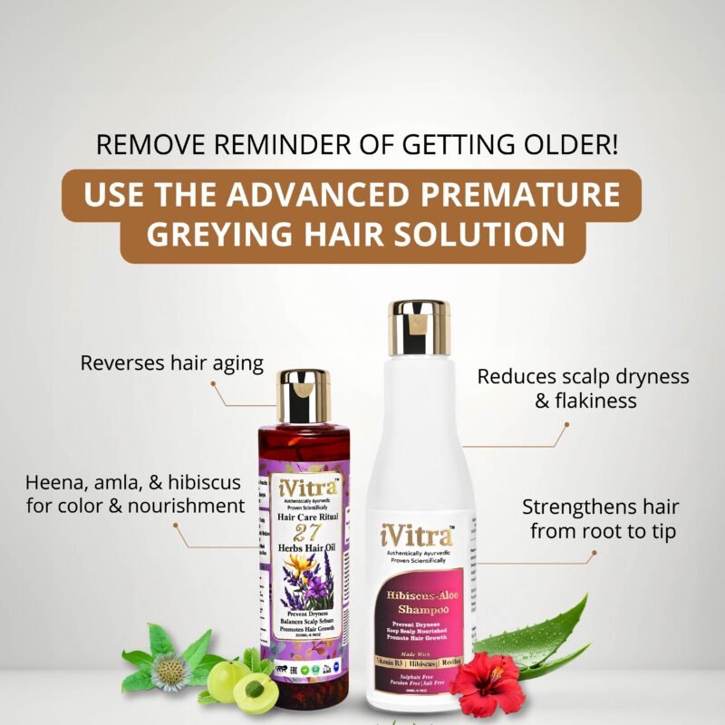 Prevent Premature Grey Of Hair With Hibiscus Shampoo and hair oil